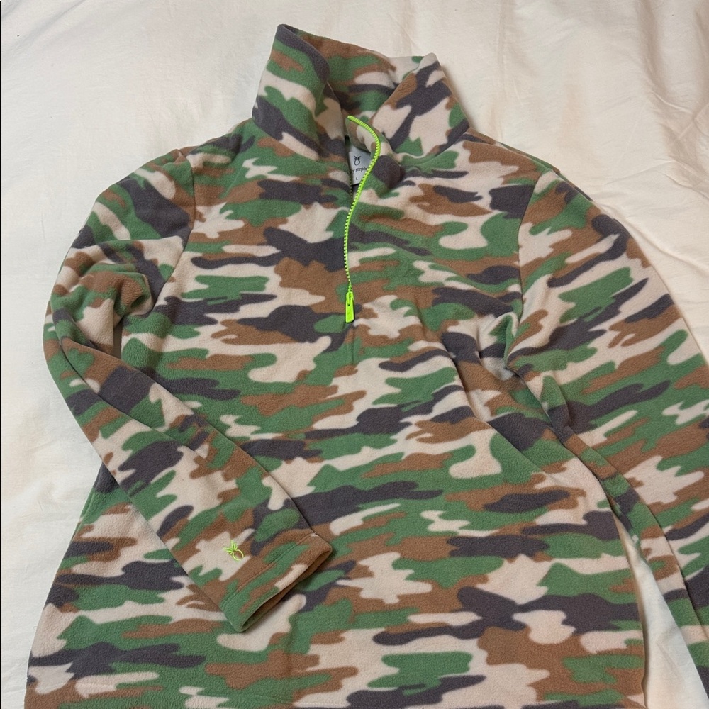 Dudley Stephens Camouflage Fleece with Neon Zip